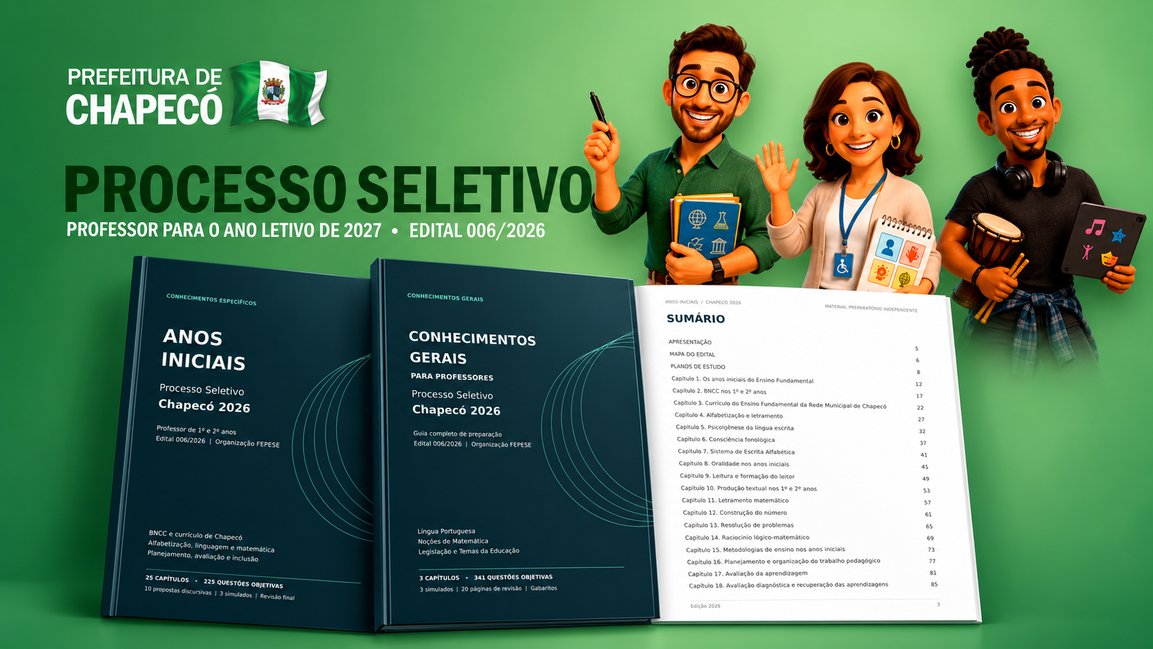 Material educacional para o Processo Seletivo de Chapecó 2026